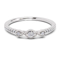 0.16 Carat Cushion Engagement Ring | 14K White Gold