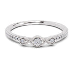 0.16 Carat Cushion Engagement Ring | 14K White Gold