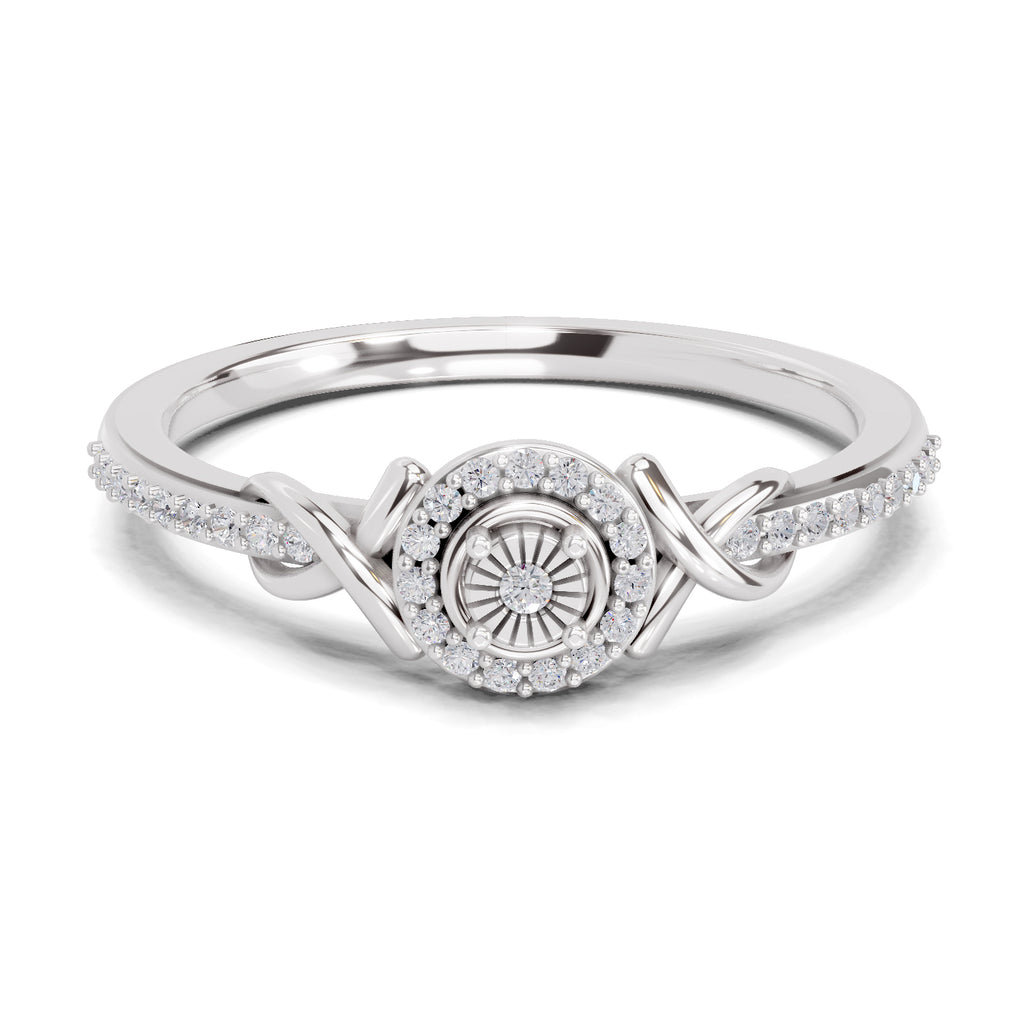 0.18 Carat Infinity Promise Engagement Ring | 14K White Gold