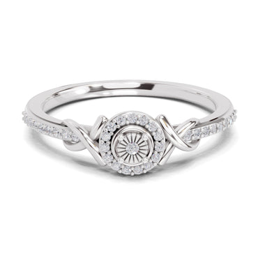 0.18 Carat Infinity Promise Engagement Ring | 14K White Gold