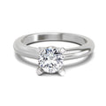 0.8 Ct Round Solitaire Ring  14K White Gold