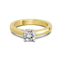 0.7 Ct Round Solitaire Ring  14K Yellow Gold