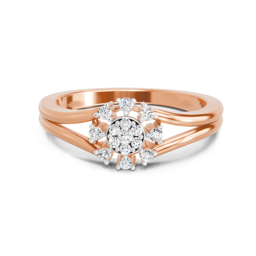 0.17 Ct Round Solitaire Ring  14K Rose Gold