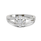 0.17 Ct Round Solitaire Ring  14K White Gold