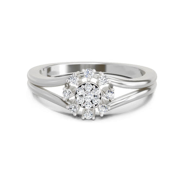 0.17 Ct Round Solitaire Ring  14K White Gold