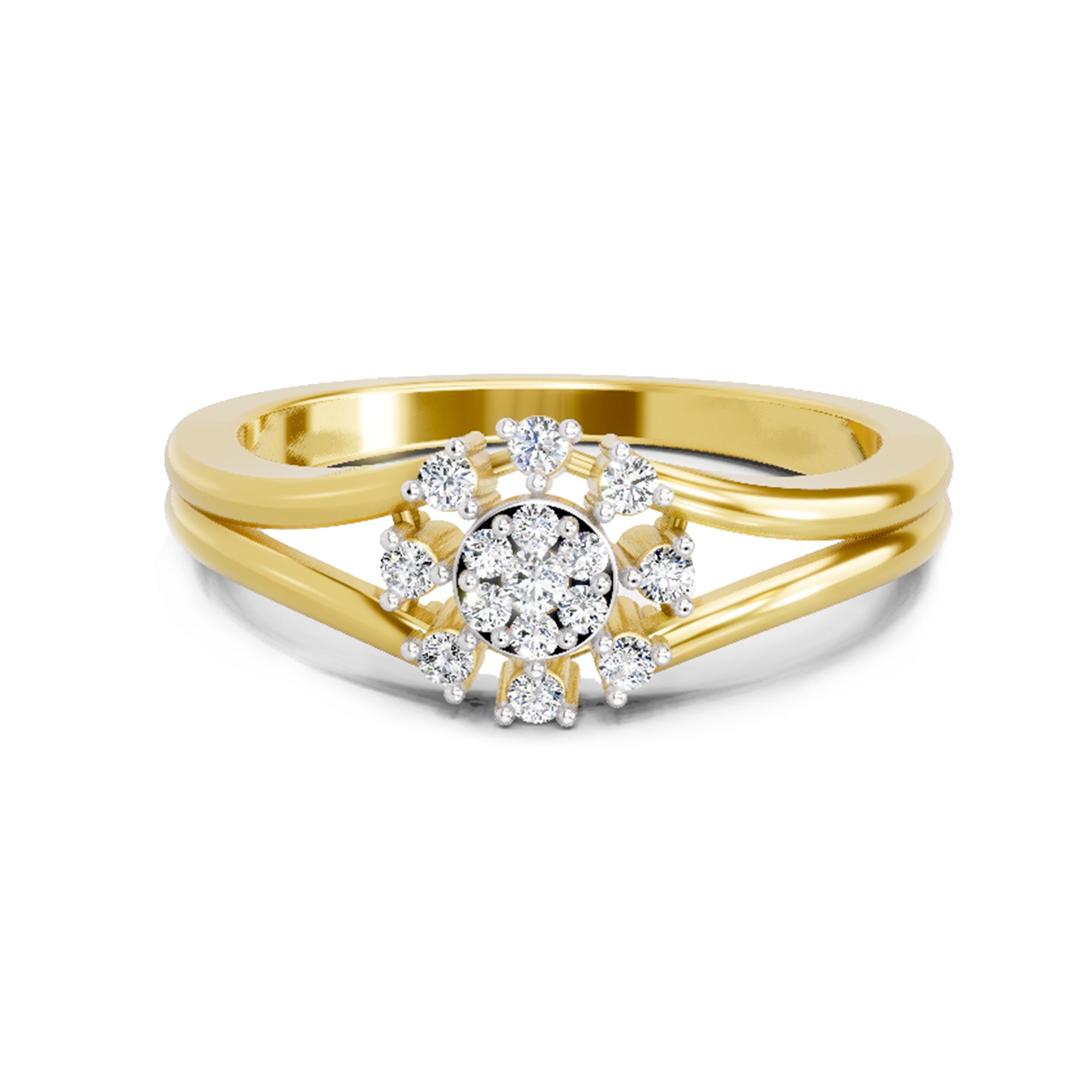 0.17 Ct Round Solitaire Ring  14K Yellow Gold