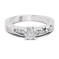 0.44 Carat Round Shape Grace Solitaire Engagement Ring | 14K White Gold