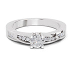 0.44 Carat Round Shape Grace Solitaire Engagement Ring | 14K White Gold