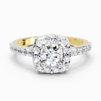 1 Ct Round Halo | 14K Yellow Gold