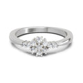 0.16 Ct Round Cluster Ring  14K White Gold