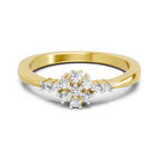 0.16 Ct Round Cluster Ring  14K Yellow Gold