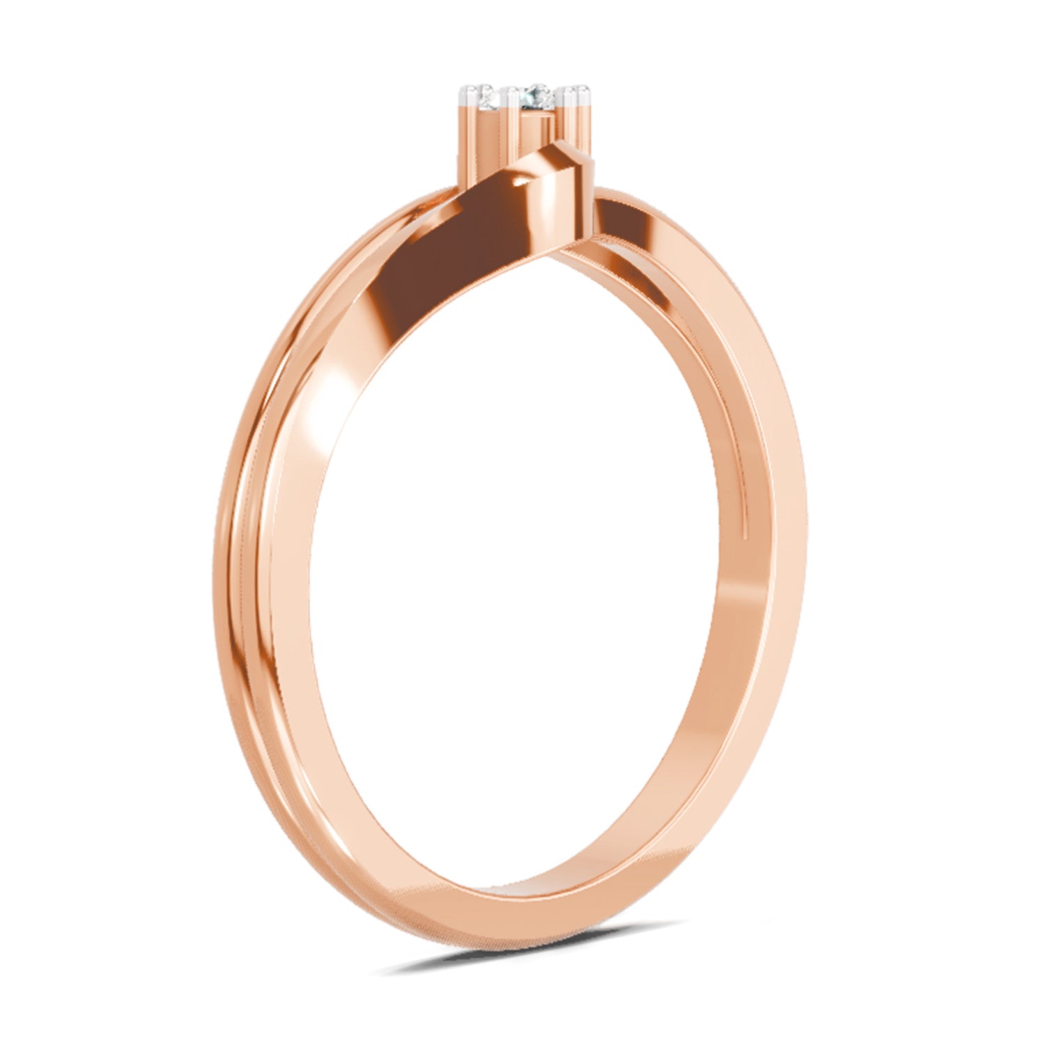 0.18 Ct Round Solitaire Ring  14K Rose Gold