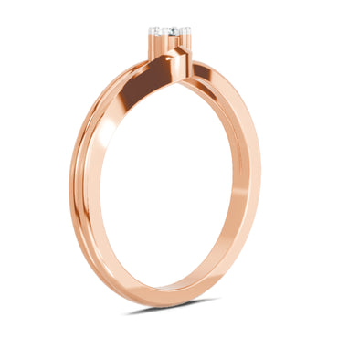 0.18 Ct Round Solitaire Ring  14K Rose Gold