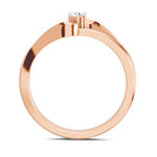 0.18 Ct Round Solitaire Ring  14K Rose Gold