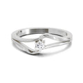 0.18 Ct Round Solitaire Ring  14K White Gold