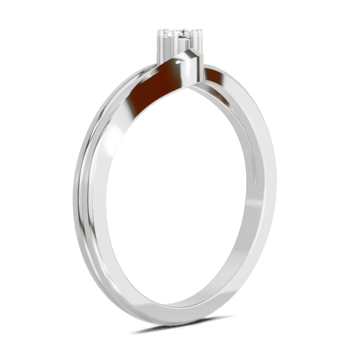 0.18 Ct Round Solitaire Ring  14K White Gold