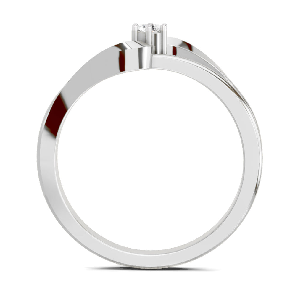 0.18 Ct Round Solitaire Ring  14K White Gold