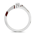0.18 Ct Round Solitaire Ring  14K White Gold