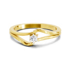 0.18 Ct Round Solitaire Ring  14K Yellow Gold