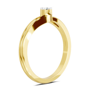 0.18 Ct Round Solitaire Ring  14K Yellow Gold