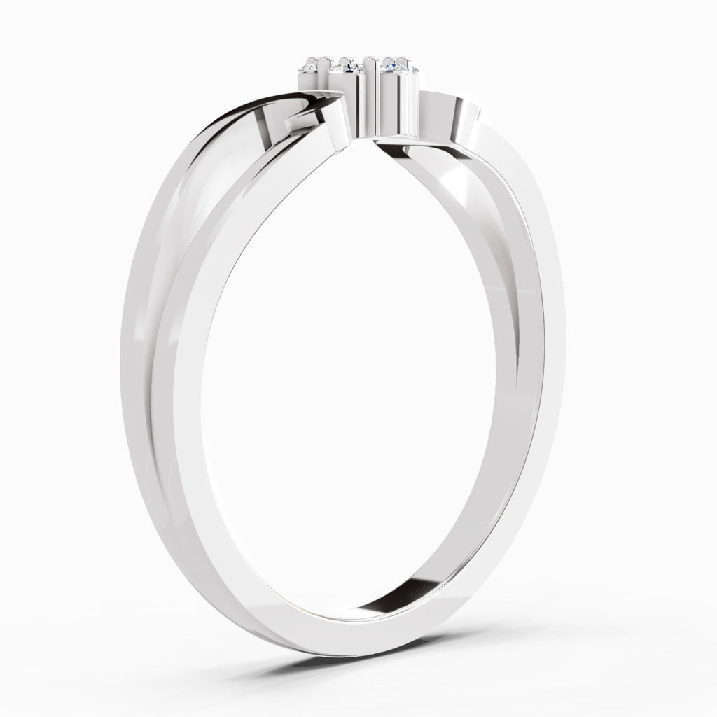 Sparkles Lab Grown Diamond 0.07 Seven-Stone Floral Cluster Ring| 14K White Gold
