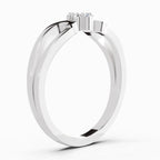 Sparkles Lab Grown Diamond 0.07 Seven-Stone Floral Cluster Ring| 14K White Gold