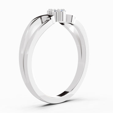 Sparkles Lab Grown Diamond 0.07 Seven-Stone Floral Cluster Ring| 14K White Gold