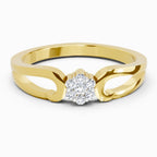 Sparkles Lab Grown Diamond 0.07 Seven-Stone Floral Cluster Ring| 14K Yellow Gold