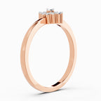 Sparkles Lab Grown Diamond 0.13 Marquise-Shaped Cluster Ring| 14K Rose Gold