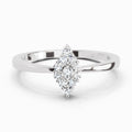 Sparkles Lab Grown Diamond 0.13 Marquise-Shaped Cluster Ring| 14K White Gold