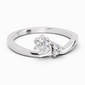 0.086 Ct Cluster Ring | 14K White Gold