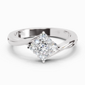 0.36 Ct Cluster Ring | 14K White Gold