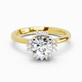0.86 Ct Round Halo | 14K Yellow Gold