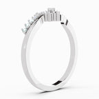 Sparkles Lab Grown Diamond 0.11 Floral Bypass Ring| 14K White Gold