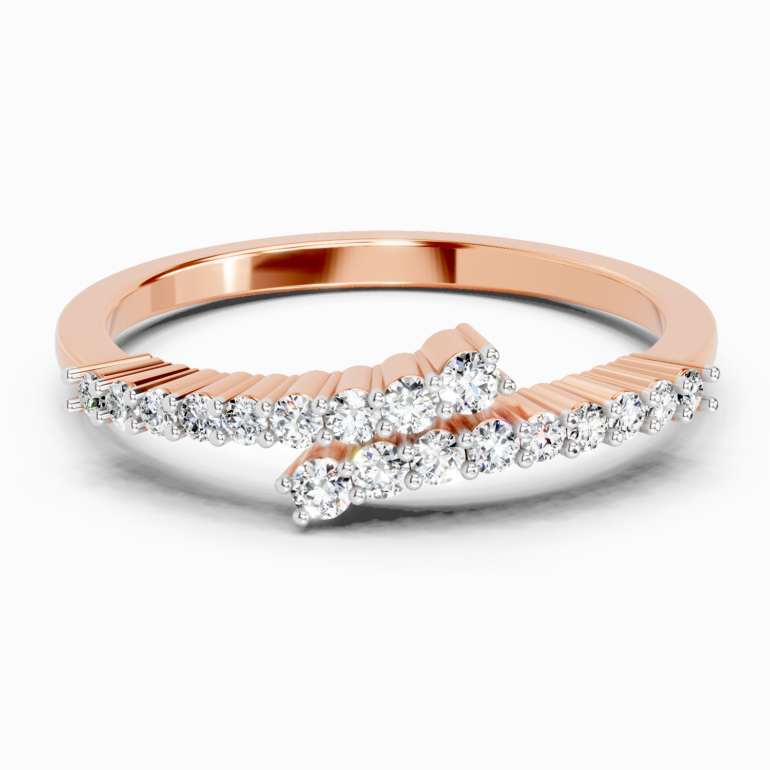 0.18 Ct Round Fashion Ring | 14K Rose Gold