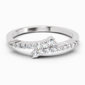 0.18 Ct Round Fashion Ring | 14K White Gold