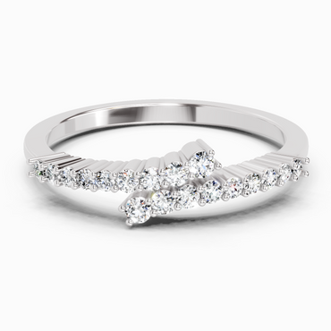 0.18 Ct Round Fashion Ring | 14K White Gold