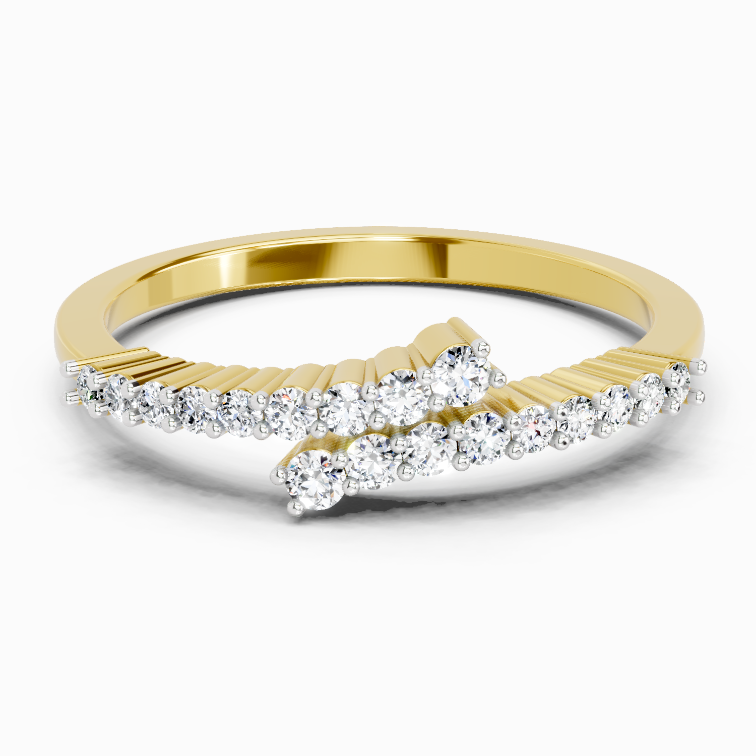 0.18 Ct Round Fashion Ring | 14K Yellow Gold