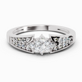 0.21 Ct Round Cluster Ring | 14K White Gold