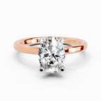 1.32 Ct Oval Solitaire Engagement Ring | 14K Rose Gold
