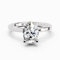 1.32 Ct Oval Solitaire Engagement| 14K White Gold