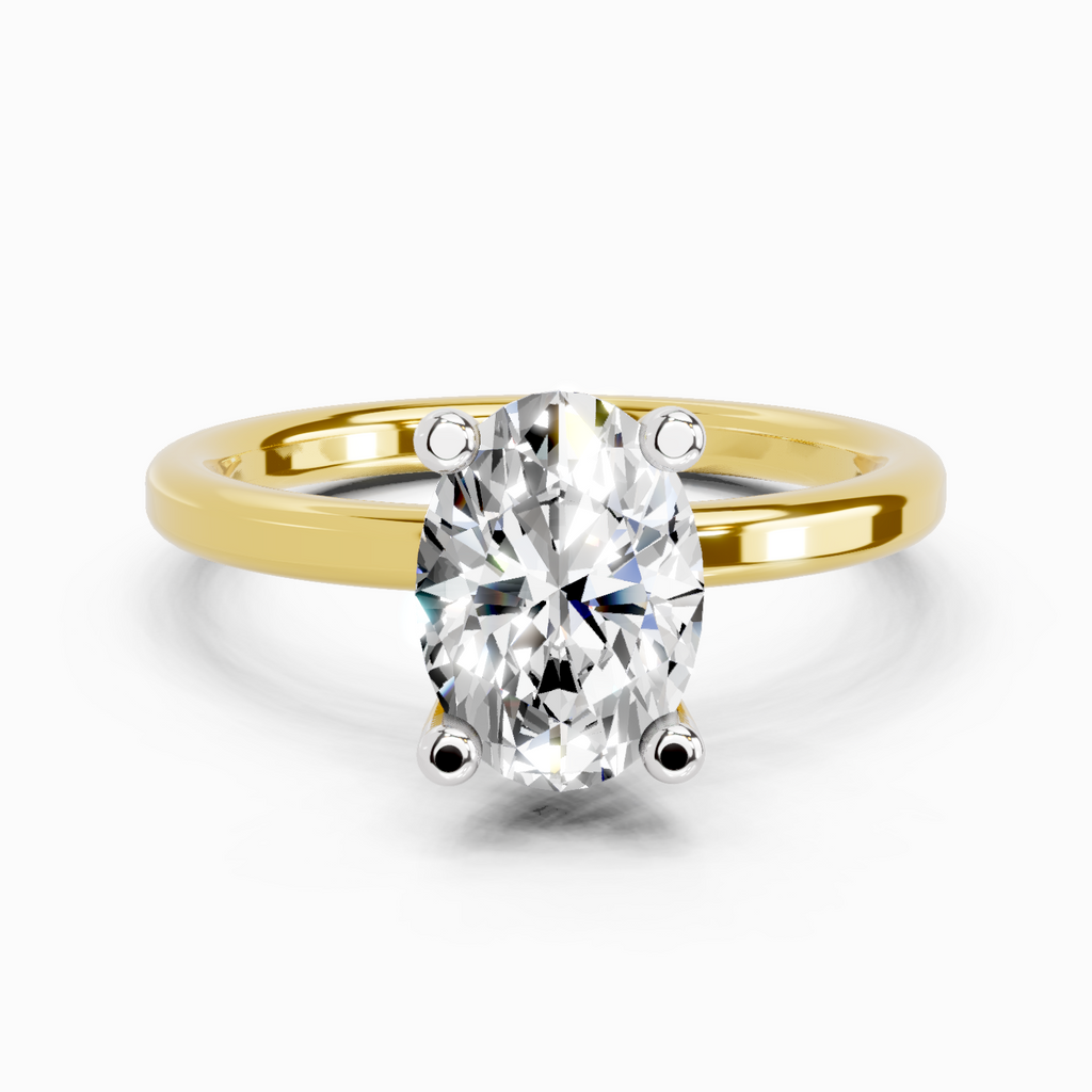 1.32 Ct Oval Solitaire Engagement Ring | 14K Yellow Gold