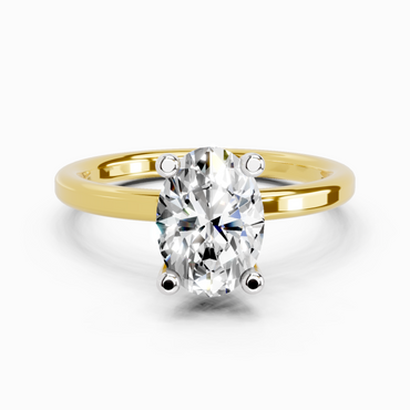 1.32 Ct Oval Solitaire Engagement Ring | 14K Yellow Gold