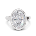 1.89 Carat Aurora Oval Promise Engagement Ring | 14K White Gold