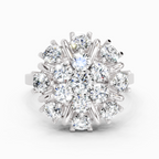 2.36 Ct Round Shape Diamond Cluster Ring | 14K White Gold