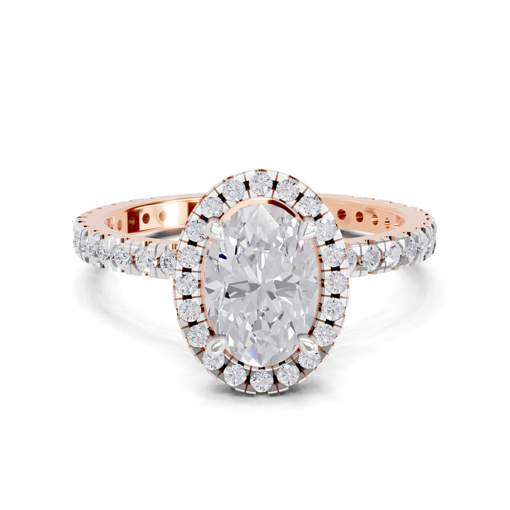 1.66 Carat Solitaire Lab Grown Diamond Ring In 14K Gold