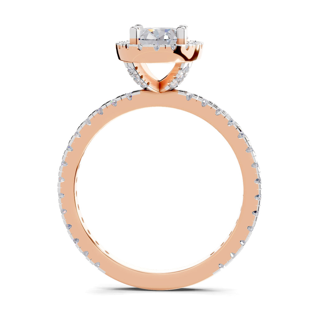 1.66 Carat Solitaire Lab Grown Diamond Ring In 14K Gold