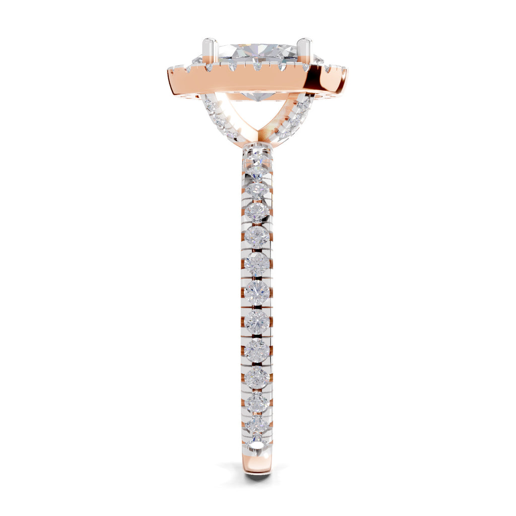 1.66 Carat Solitaire Lab Grown Diamond Ring In 14K Gold