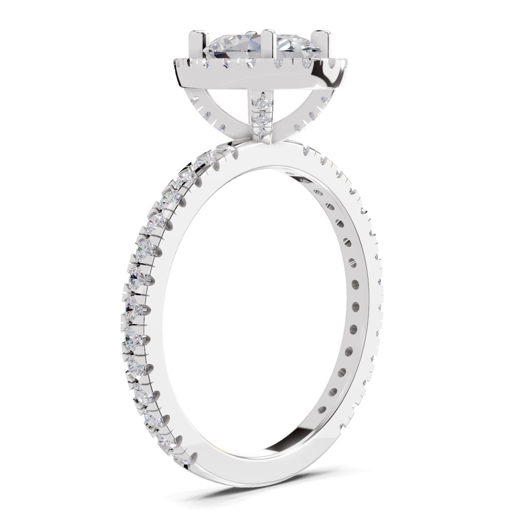 1.66 Carat Solitaire Lab Grown Diamond Ring In 14K Gold