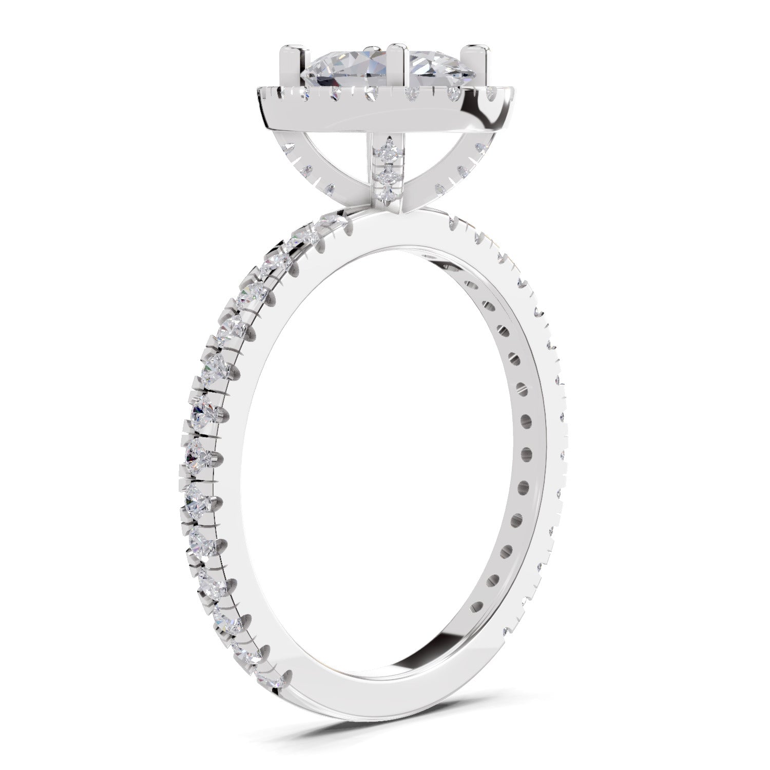 1.66 Carat Solitaire Lab Grown Diamond Ring In 14K Gold